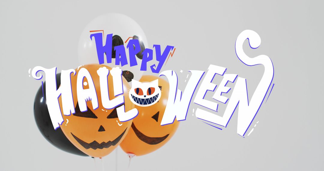 Happy Halloween with Pumpkin Balloons