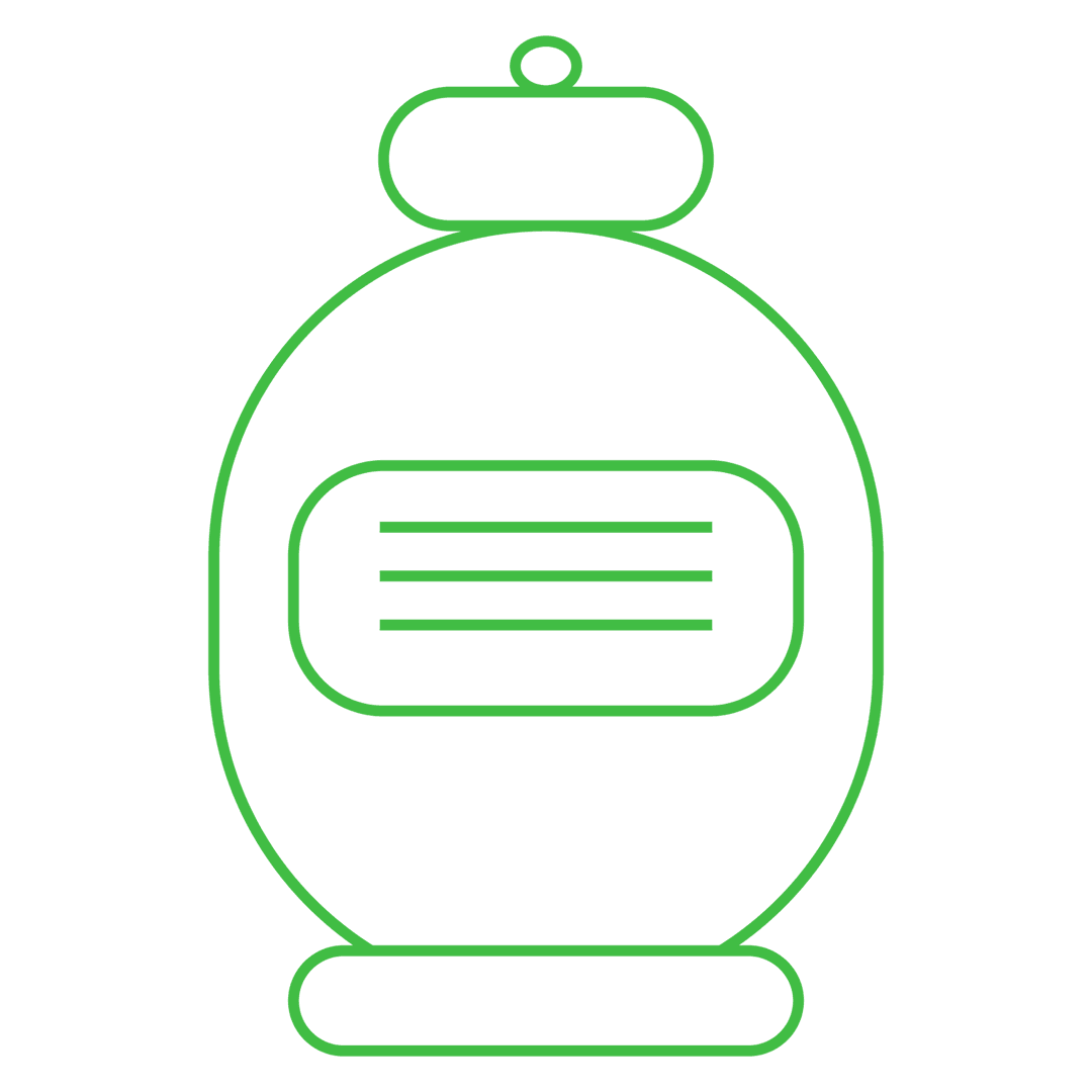 Green Storage Jar Outline on Transparent Background for Food Icons