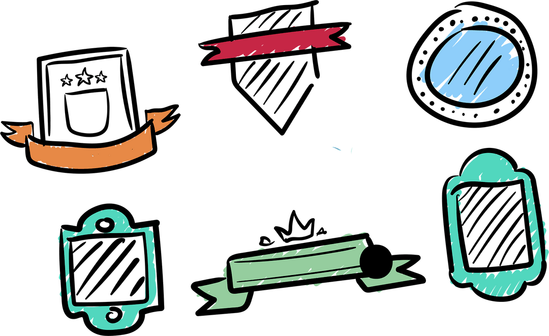 Vintage Transparent Labels and Mirrors with Rustic Elements