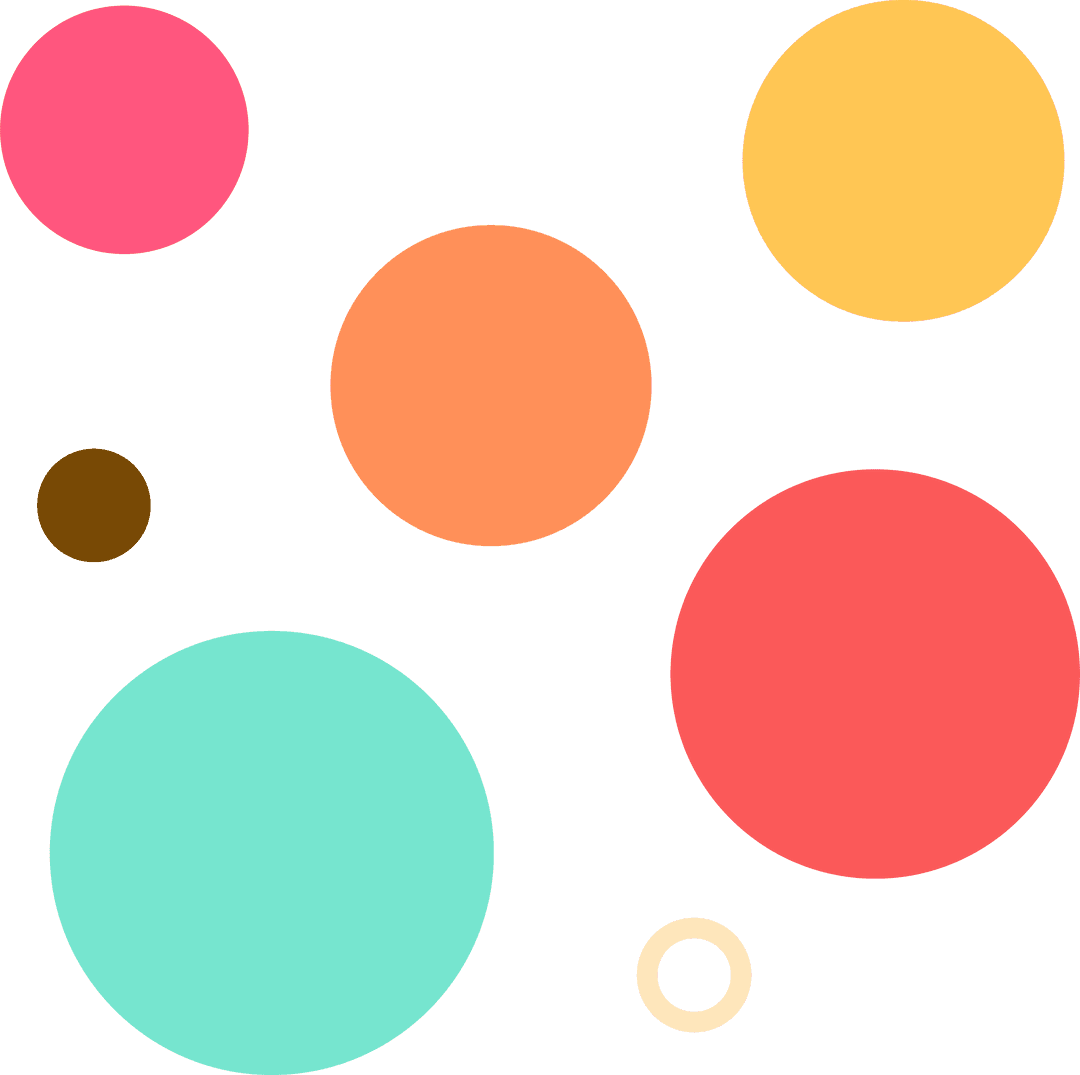 Vibrant Polka Dots on Transparent Background for Creative Design