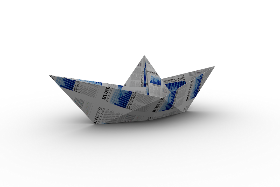 Transparent Paper Boat Crafted from Newspaper PNG Illustration - Download Free Stock Images Pikwizard.com