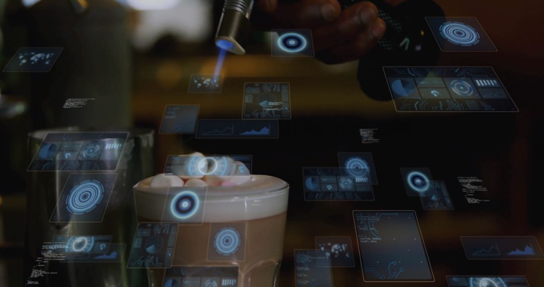 Barista Working with Augmented Reality, Crafting Innovatively