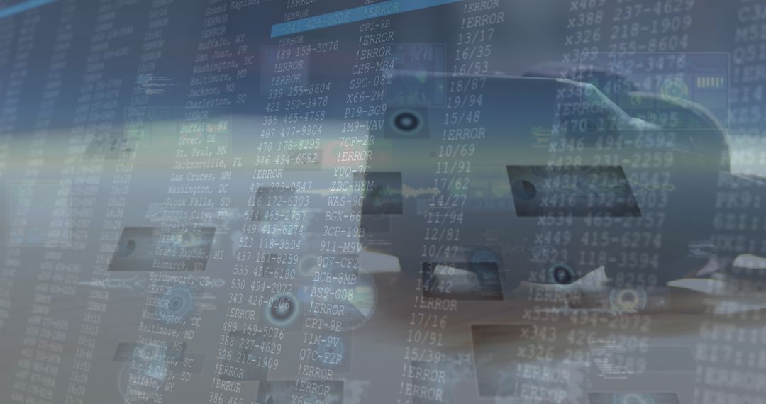 Futuristic Virtual Reality and Data Processing Interface Concept