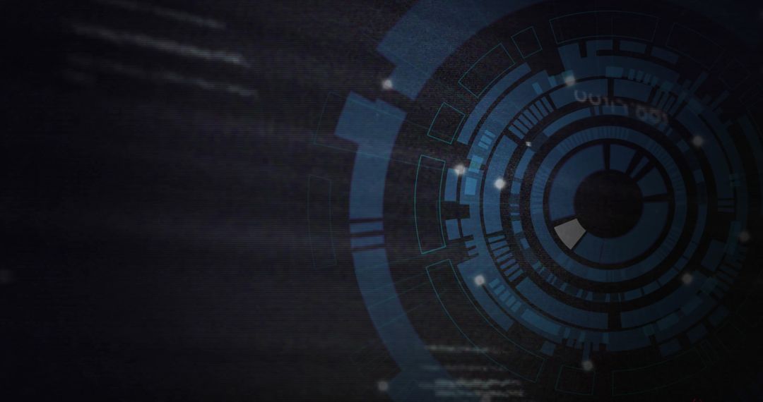 Futuristic HUD Interface with Digital Abstract Patterns