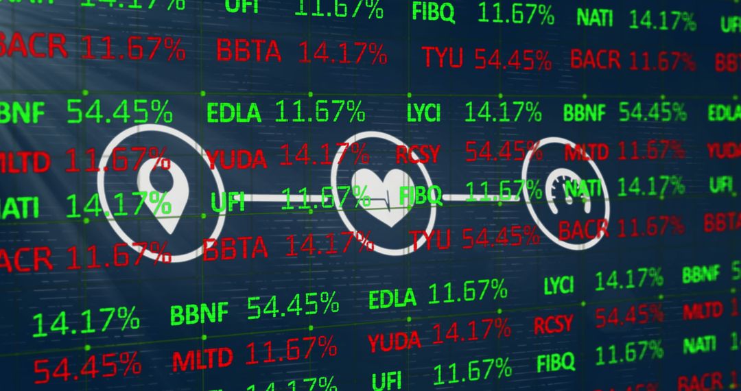 Financial Data Processing with Global Network Icons