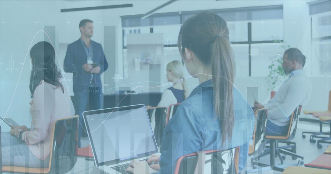 Business Seminar Presentation with Data Technology Overlay