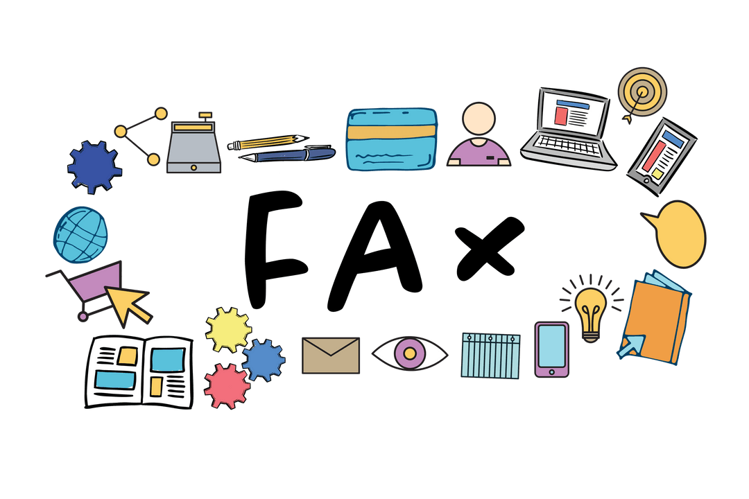 Business and Communication Icons on Transparent Background