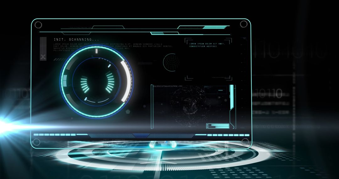 Futuristic Digital Interface in Sci-Fi Design