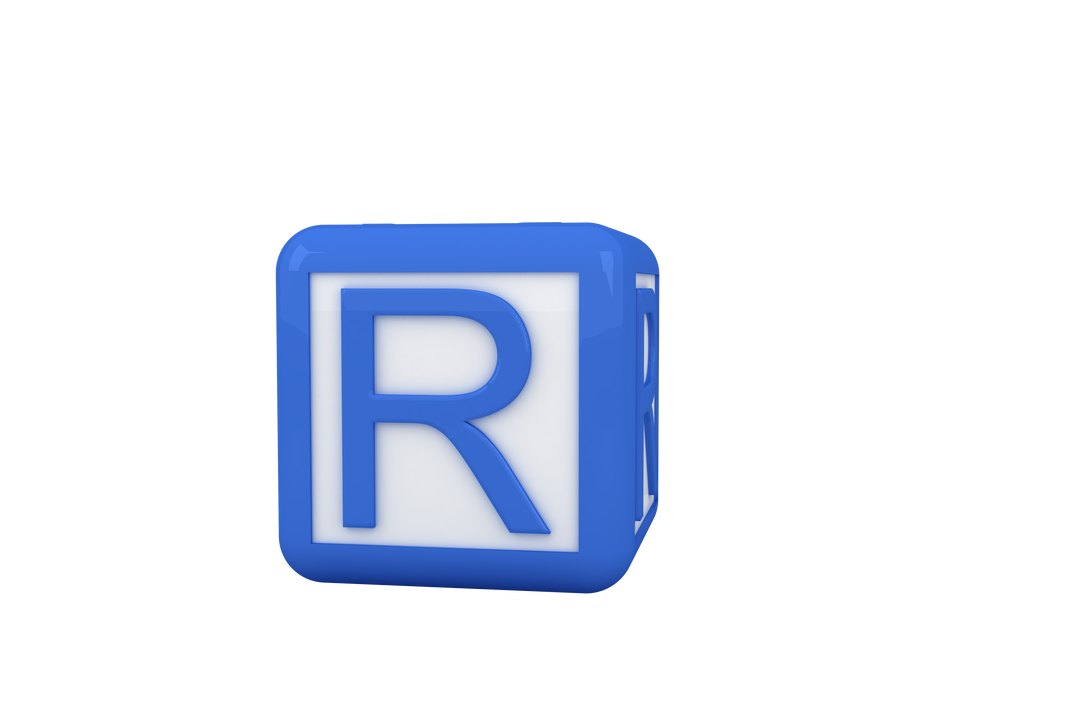 Blue Letter 'R' on Cube Vector Illustration with Transparent Background - Download Free Stock Images Pikwizard.com