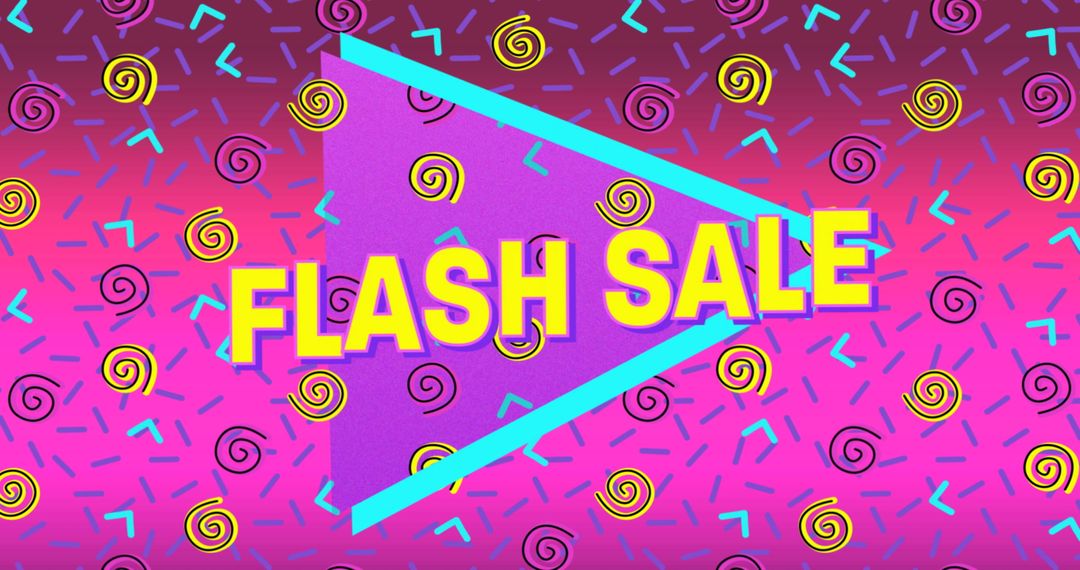 Vibrant Retro Style Flash Sale Promotion Design