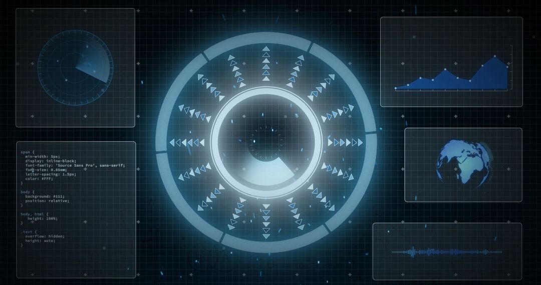 abstract digital interface with data scanning elements - Free Images, Stock Photos and Pictures on Pikwizard.com
