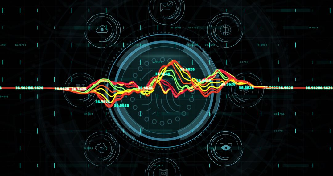 digital interface with biometric fingerprint and data visualization - Free Images, Stock Photos and Pictures on Pikwizard.com