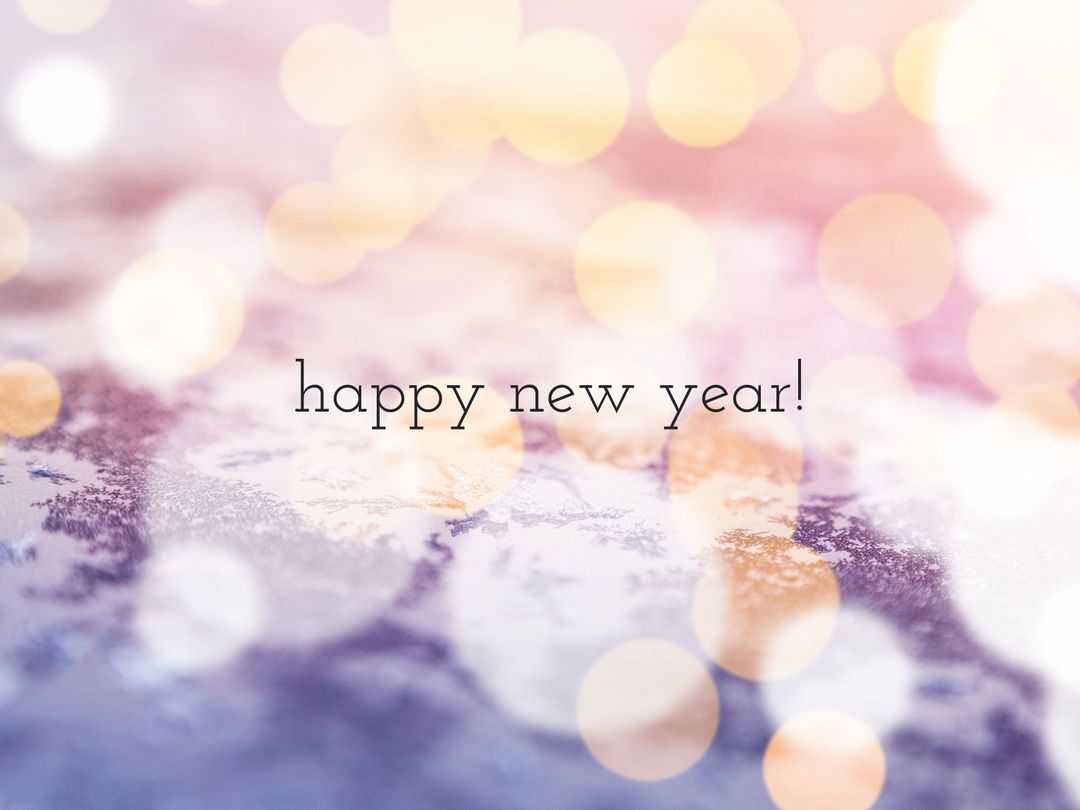 New Year Celebration with Sparkling Lights