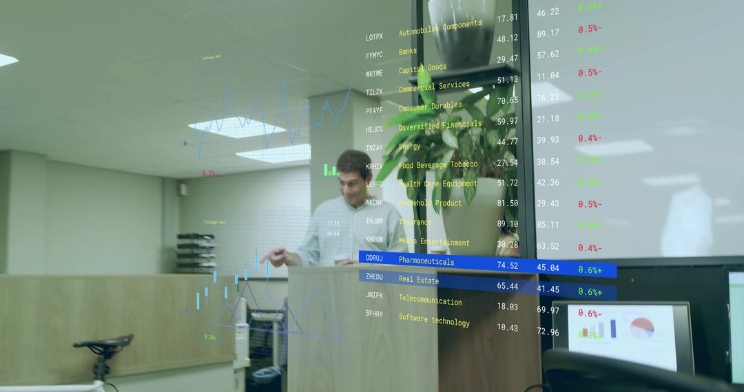 Business Presentation with Overlay of Stock Market Data