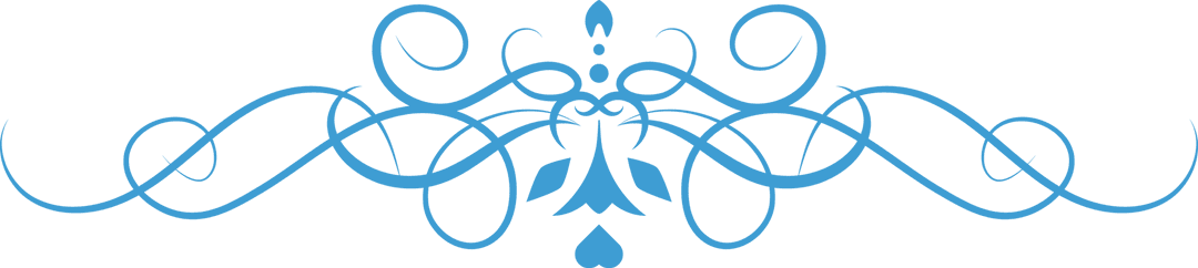 Elegant Blue Abstract Swirl Design on Transparent Background