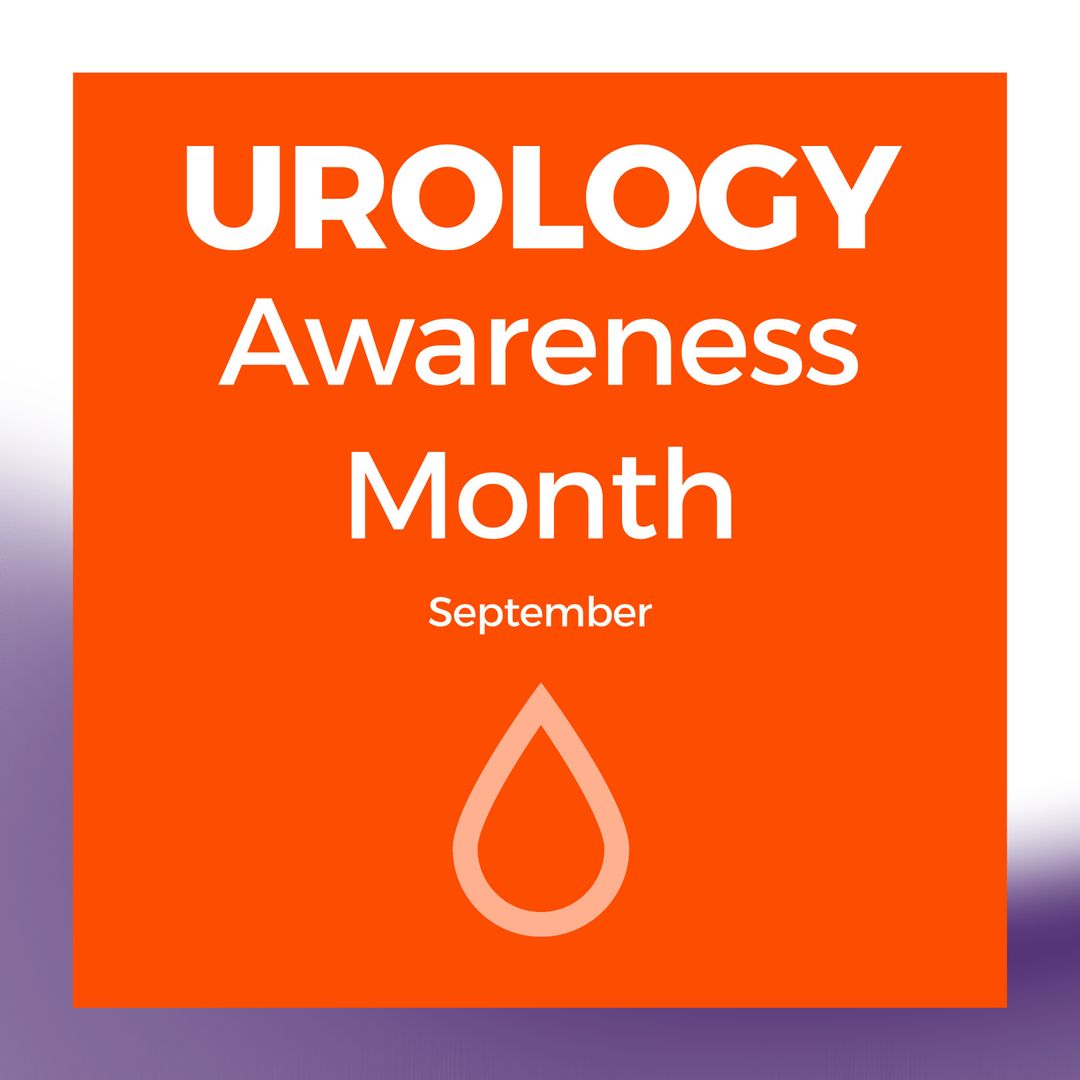 Urology Awareness Month Poster with Droplet Icon on Orange Background - Download Free Stock Templates Pikwizard.com