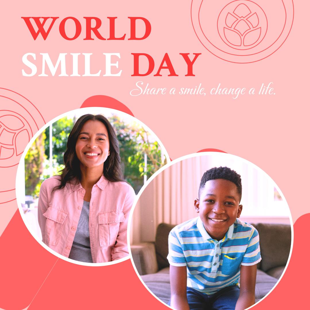 Celebrating World Smile Day With Diverse Smiling People - Download Free Stock Templates Pikwizard.com