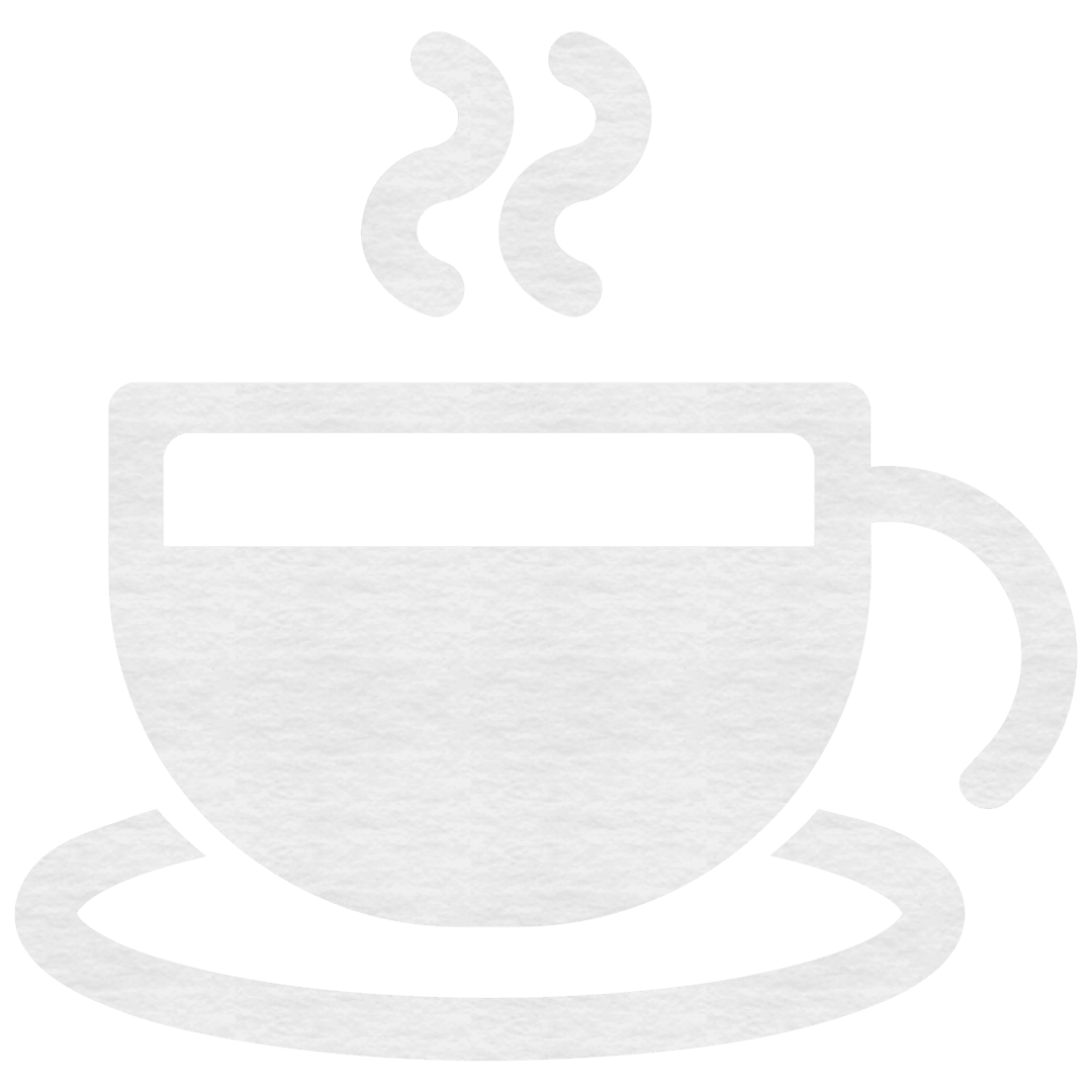Coffee Cup Icon with Steam on Transparent Background