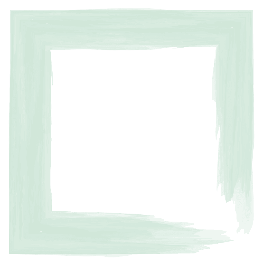 Pastel Blue Brushstroke Square on Transparent Background