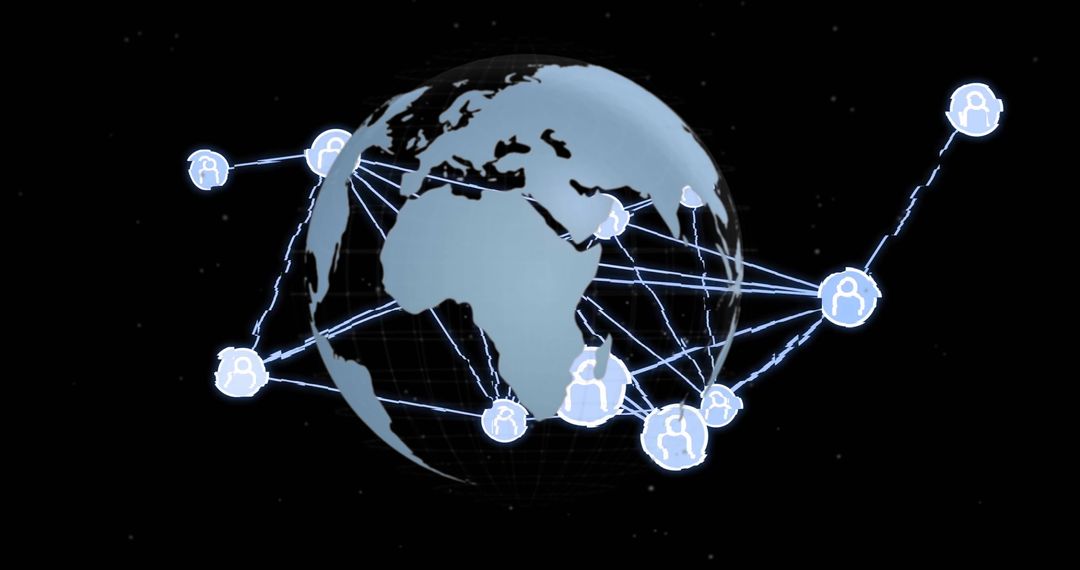 Global Data Connections and Networking Concept