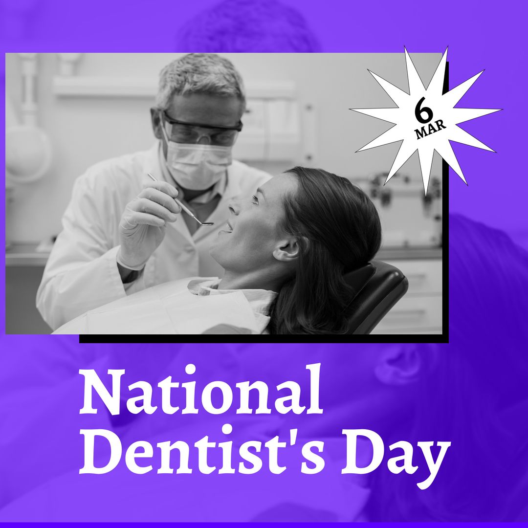 National Dentist's Day Celebration with Dentist Treating Patient - Download Free Stock Templates Pikwizard.com