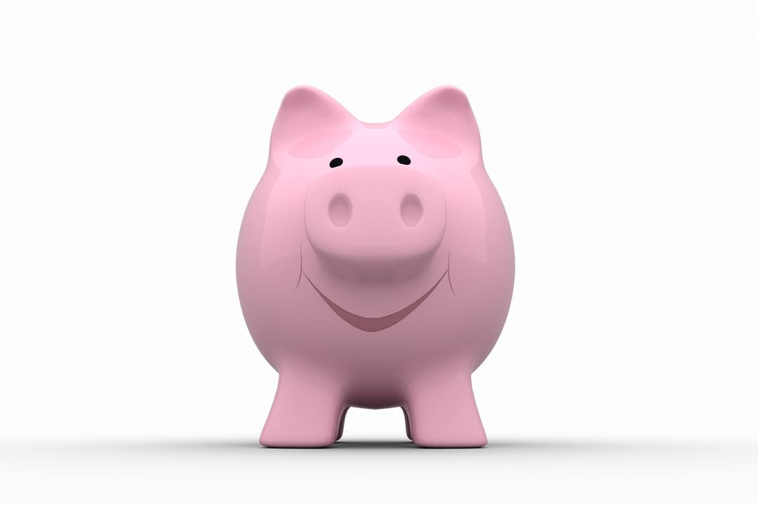 Pink Piggy Bank on Transparent Background Digital PNG for Financial Illustrations - Download Free Stock Images Pikwizard.com