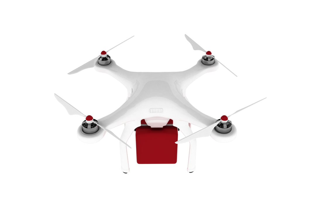 Transparent Image of Drone with Red Box for Delivery - Download Free Stock Images Pikwizard.com