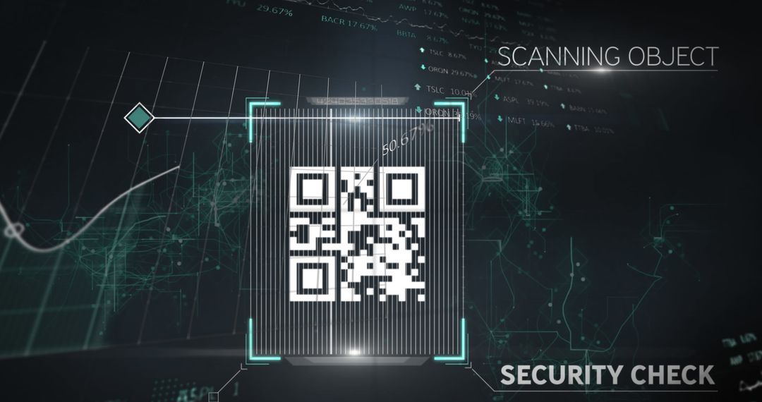 Qr code scanning interface with digital network visualization
