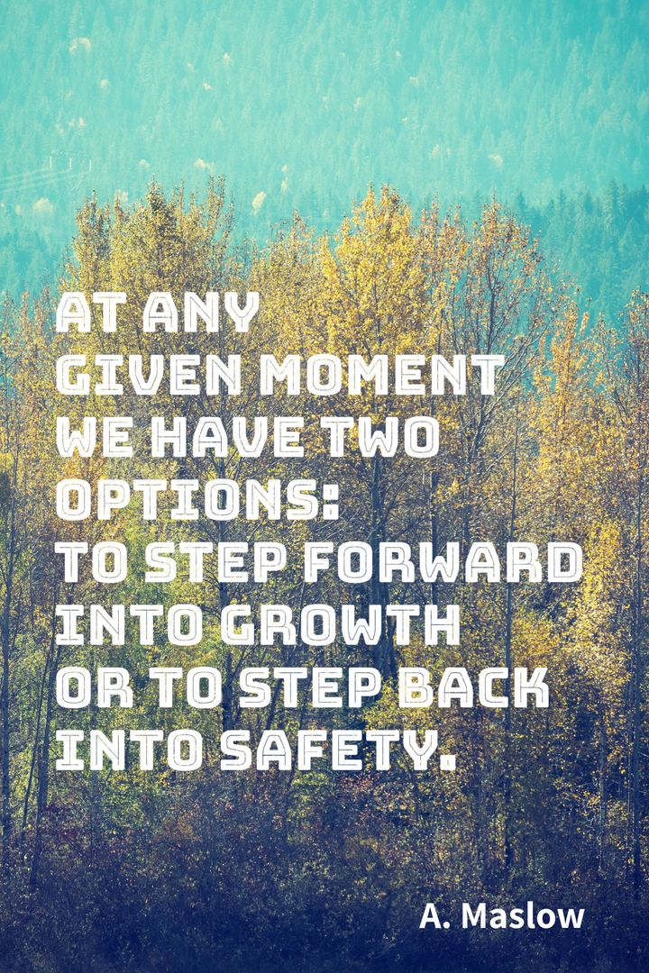 Inspirational Quote on Choosing Growth Over Safety - Download Free Stock Templates Pikwizard.com