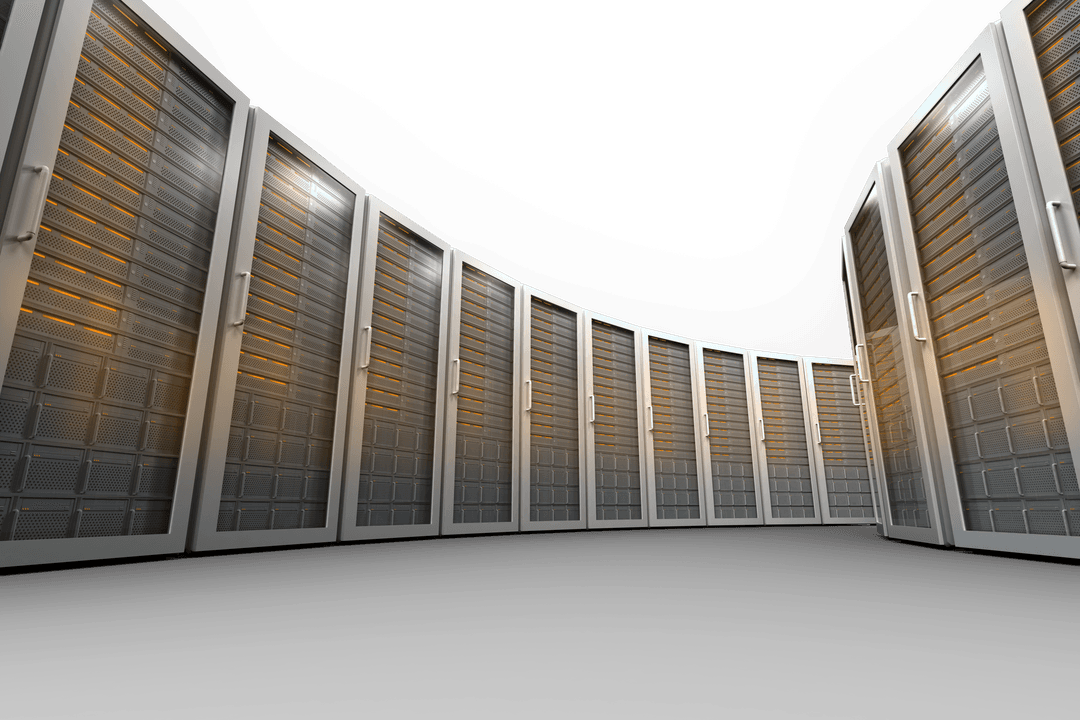 row of server cabinets on transparent background for it solutions - Download Free Stock Images Pikwizard.com