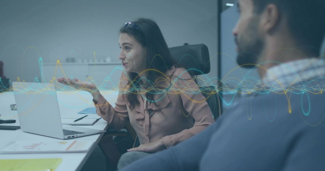 Office Meeting with Innovative Waveform Design Overlay