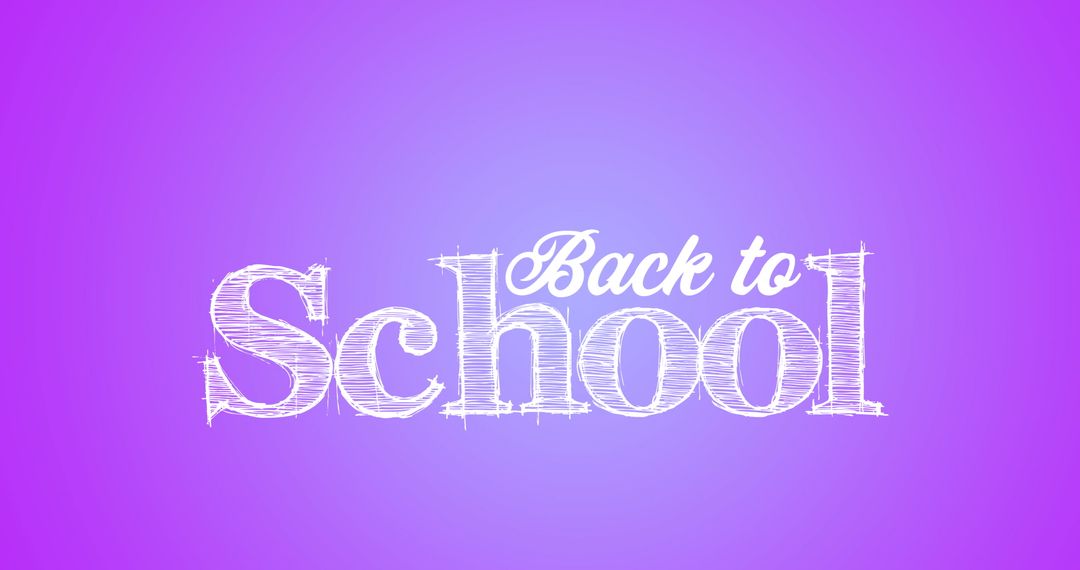 Back to School Chalk Text on Vibrant Purple Background