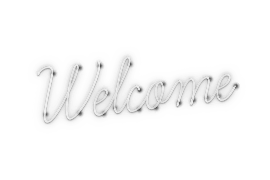 Stylish Welcome Text with Transparent Background