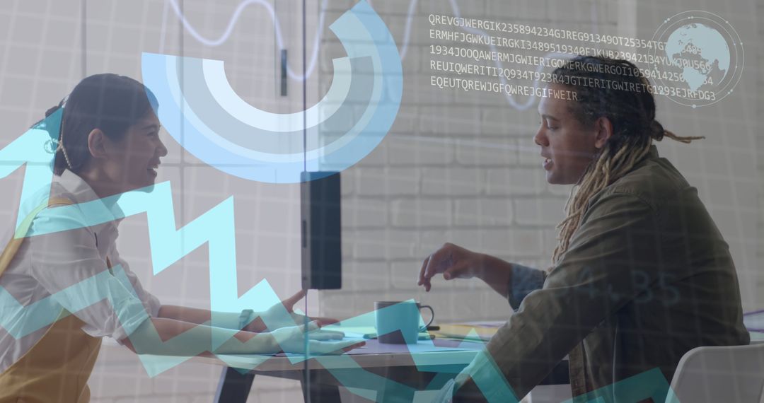 Diverse Business Team Discussing Digital Financial Analytics