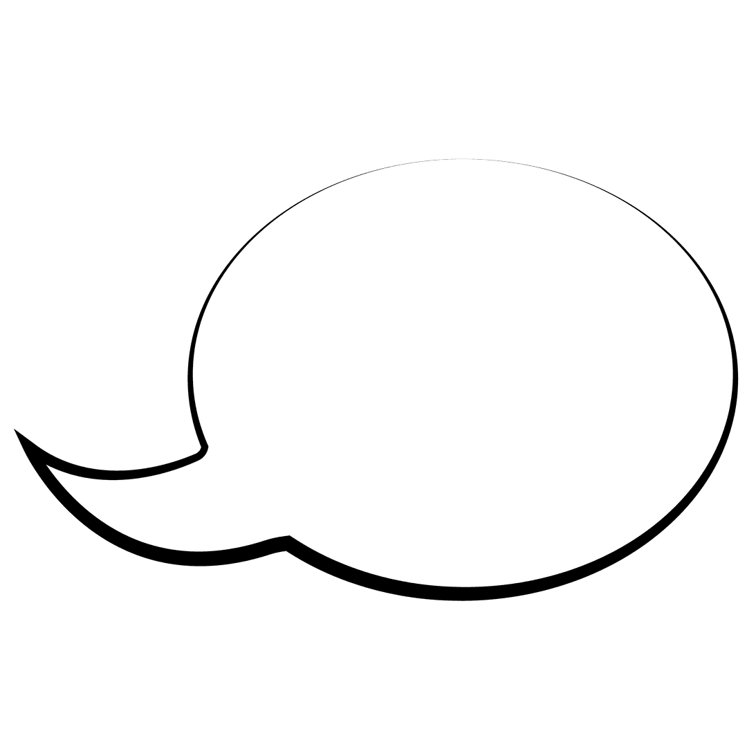 Transparent Speech Bubble Illustration on Clear Background