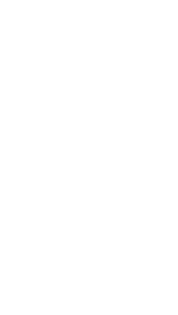 Transparent Hand with Heart Symbol Valentines Design