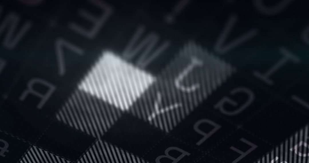 Digital Data Analysis with Global Market Trends on Dark Background