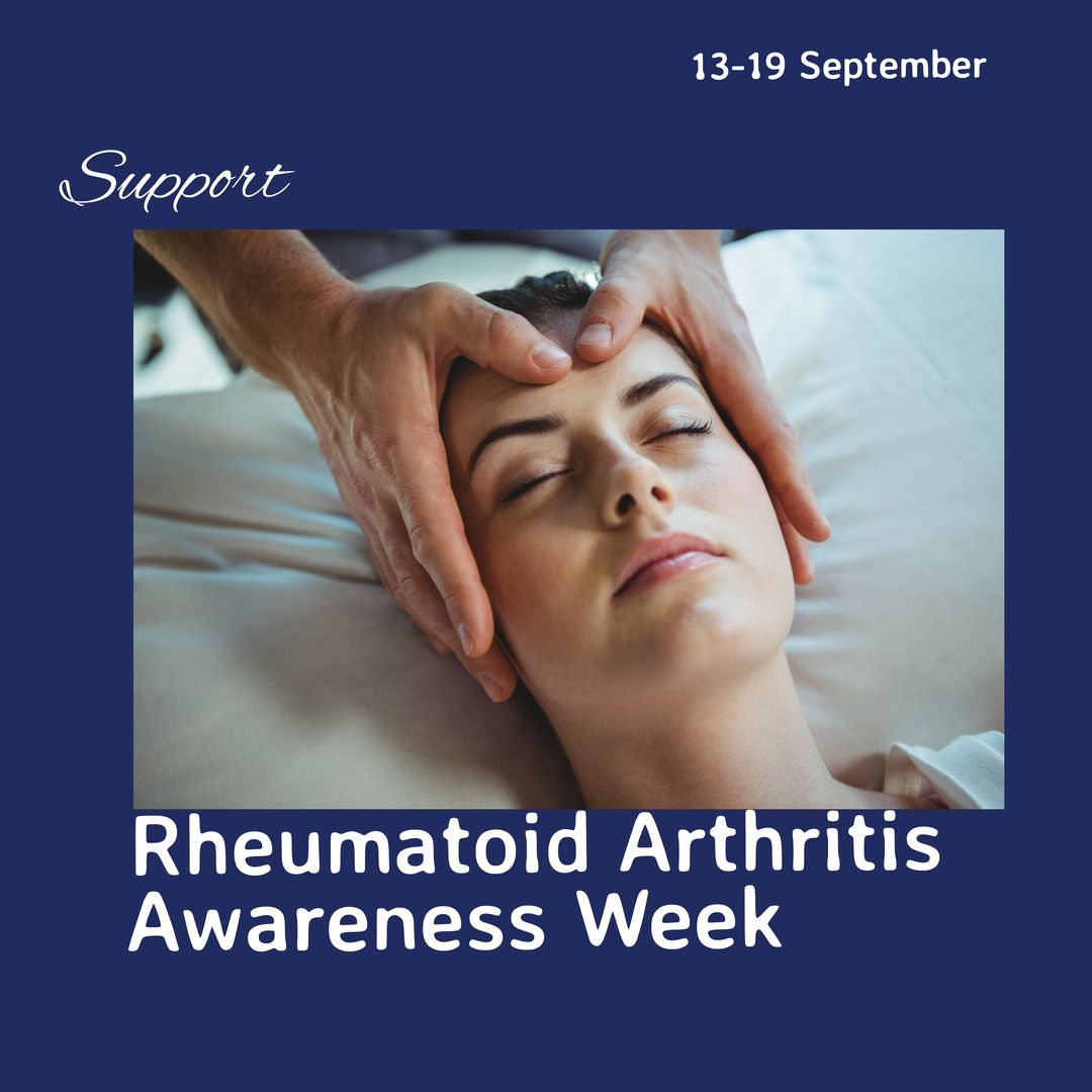 Hands of caucasian doctor massaging woman head, 13-19 september, rheumatoid arthritis awareness week - Download Free Stock Templates Pikwizard.com