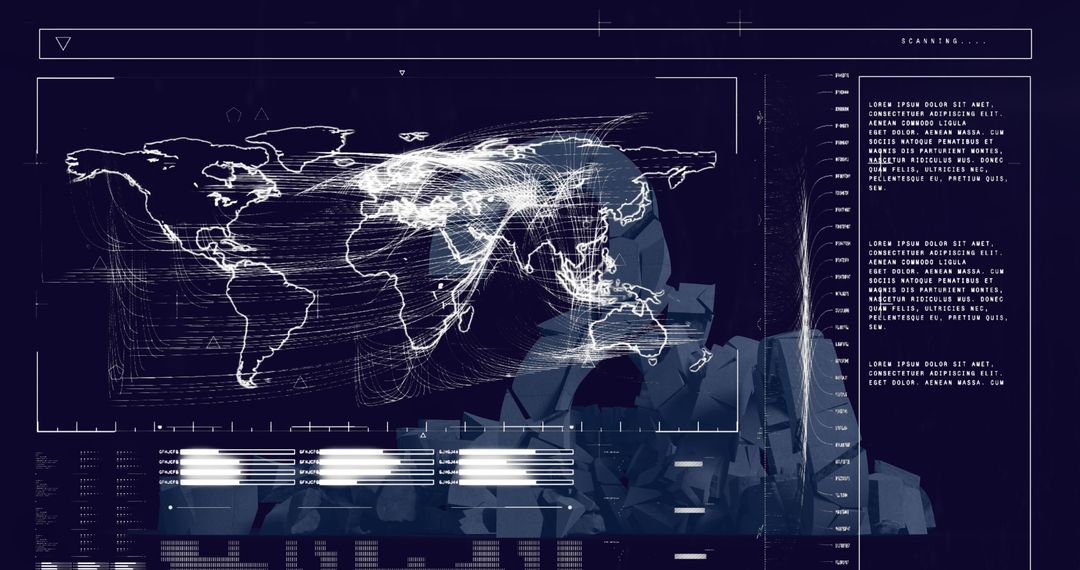 Global Digital Integration Concept with Data Visualization