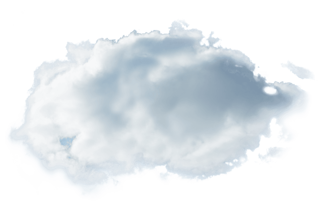Fluffy Transparent Cloud Design for Tech Concepts