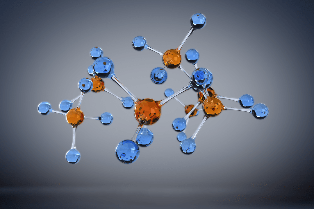 Transparent Molecular Structure Digital Illustration - Science Concept