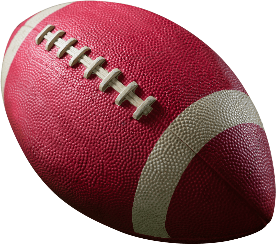 Close-Up of Transparent Red American Football