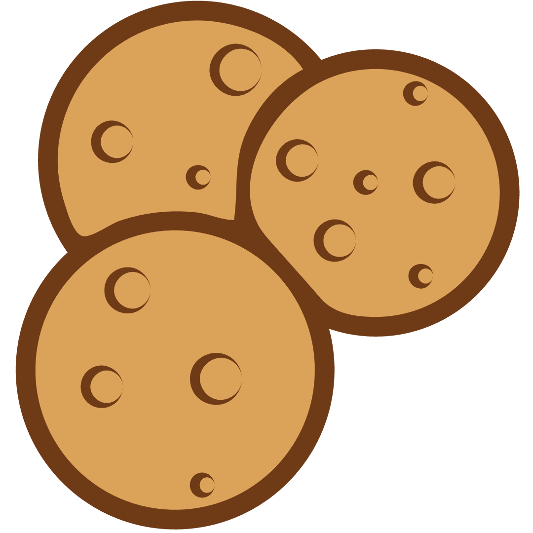 Flat Style Nut Cookies Against Transparent Background