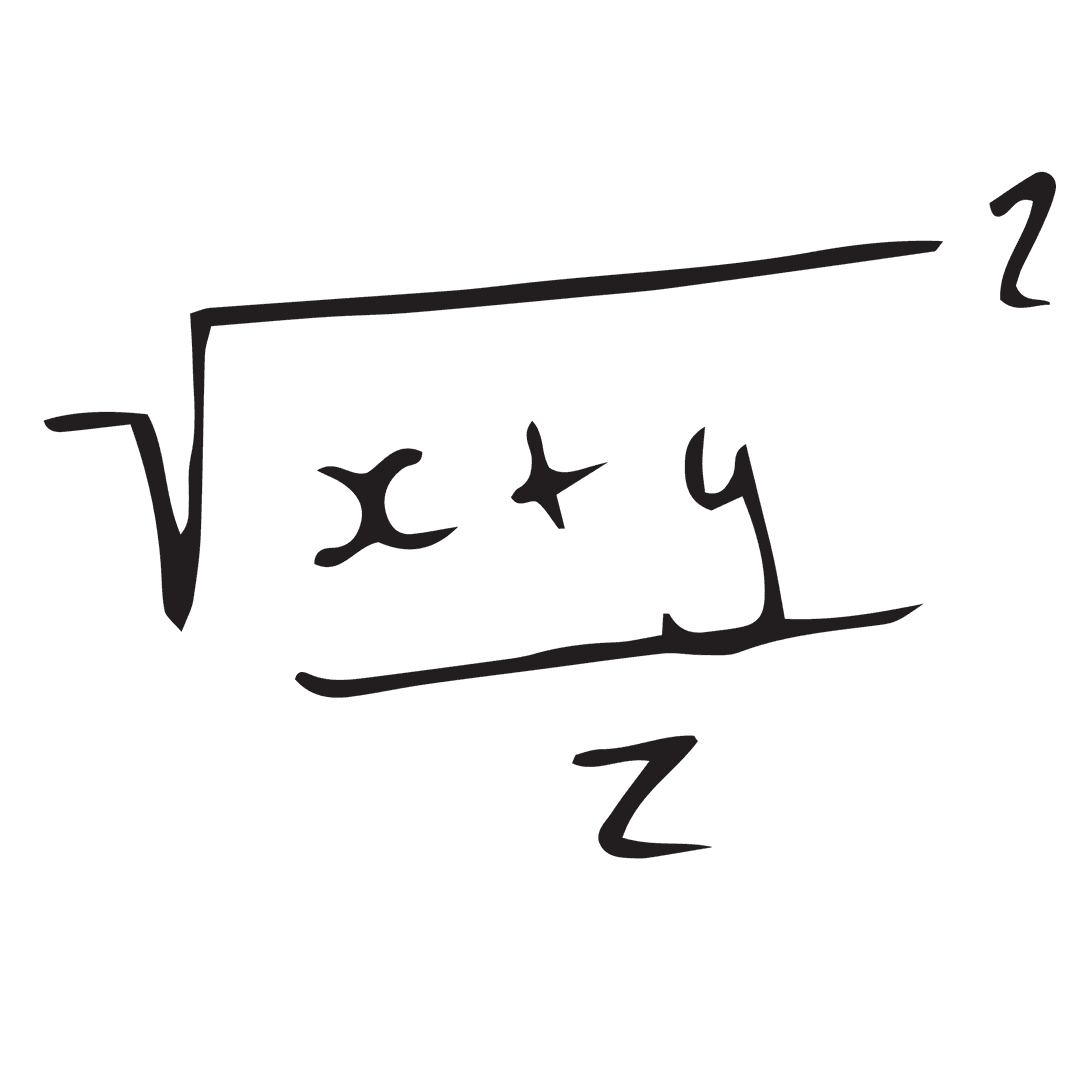 Mathematical Equation on Transparent Background for Education