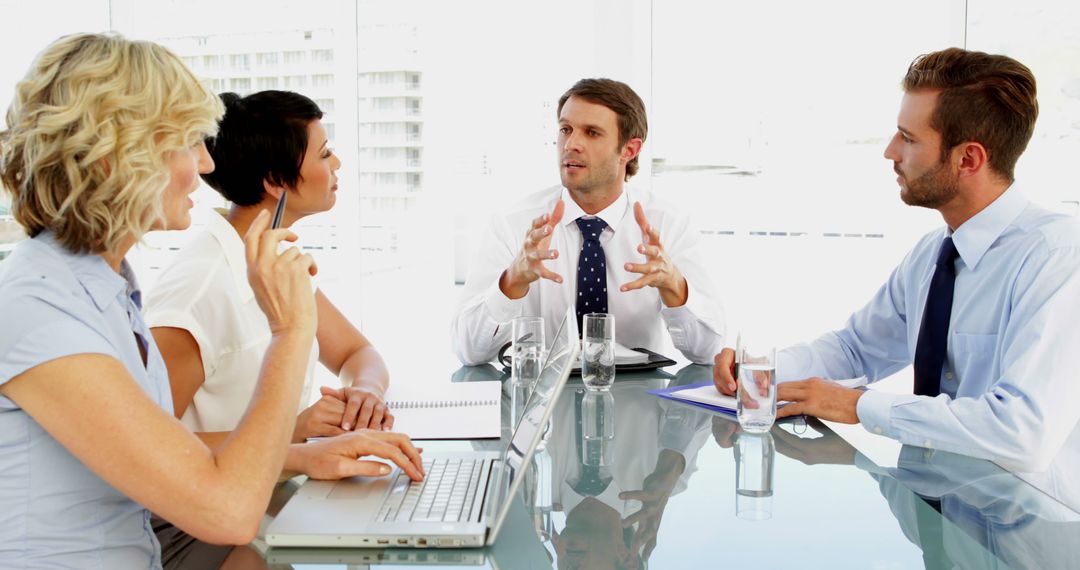 Business Team Having Meeting Inside Office with Manager Leading Discussion - Free Images, Stock Photos and Pictures on Pikwizard.com