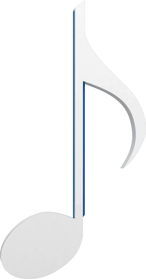 Musical Note on Transparent Background in 3D Style