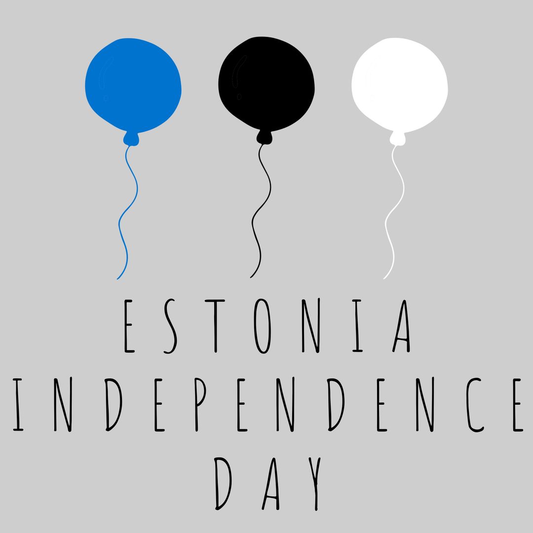 Estonian Flag Colored Balloons for Independence Day Celebration