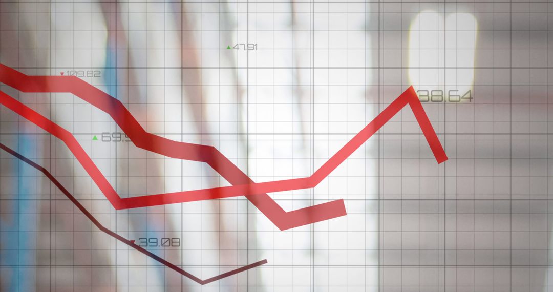 Abstract Financial Chart with Downward Trend - Free Images, Stock Photos and Pictures on Pikwizard.com