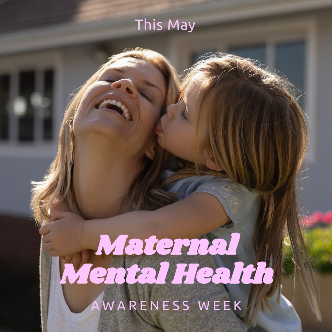 Happy Mother and Daughter Promoting Maternal Mental Health Awareness