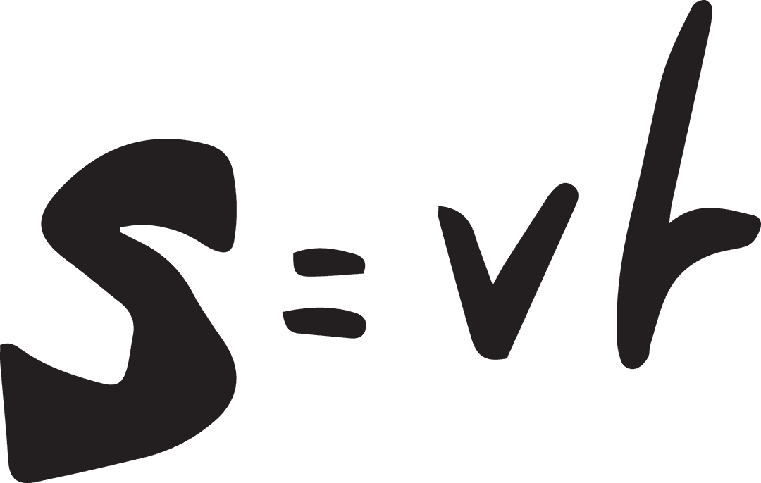 Black Transparent Equation S Equals VR On White Background